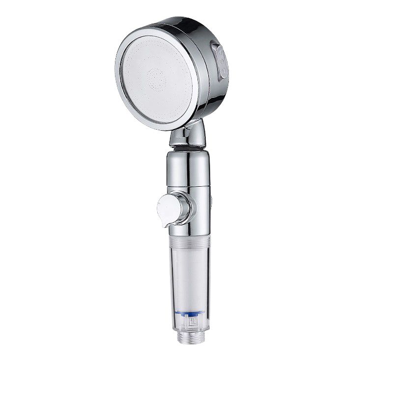 Modern Handheld Showerhead Silver Round Standard Showerheads
