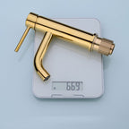 Modern 1-Hand Basin Faucet Gold Brushed Sink Faucet Brass