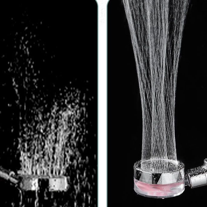 Contemporary Shower Head Combination Handheld Shower Plastic Wall Mounted Silver Shower Head