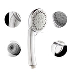 Single Double Showerhead Square High Arc Showerhead Combo in Chrome