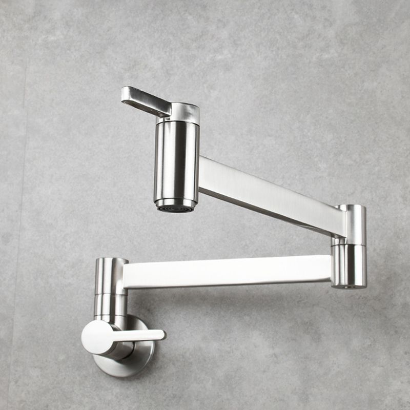 1-handle brushed nickel widespread faucet 1 hole wall-mounted bathroom faucet with brass