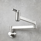 1-handle brushed nickel widespread faucet 1 hole wall-mounted bathroom faucet with brass
