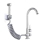 Single Cold Water Valve Uniform Color High Arc Deck Mounted Bathtub Faucet
