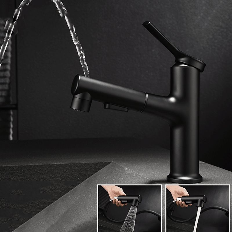 Modern Basin Faucet Copper Single Handle Low Arc Basin Faucet for Bathroom