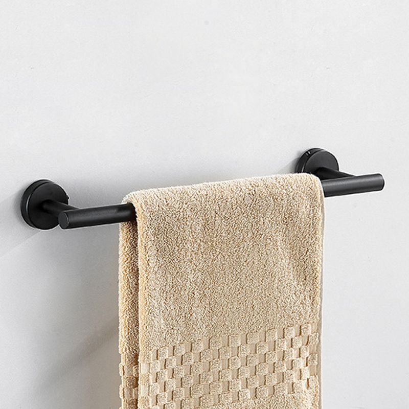 Modern Bathroom Hardware Set in Stainless Steel Brushed Chrome Towel Bar/Ring & Bathrobe Hook