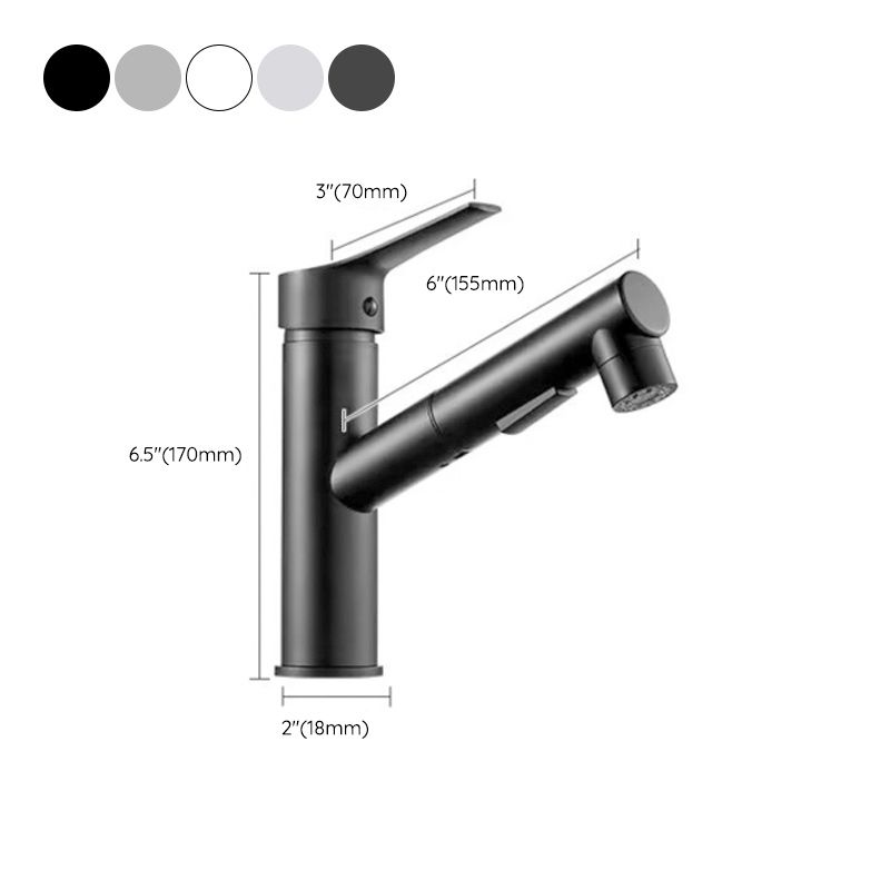 Bathroom Vessel Water Faucet Lever Handle 1 Hole Vessel Sink Faucet