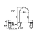 Traditional Style Roman Tub Faucet Copper Wall Mounted Roman Tub Faucet