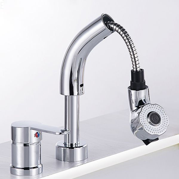 Vessel washbasin mixer High arch three-way faucet 2-hole fittings