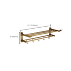 Worn Brass Traditional Bathroom Set with Bath Shelf/Paper Holder & Towel Bar