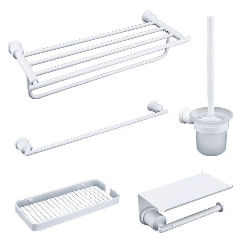 Contemporary white bathroom accessories as a single piece or in a set