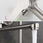 Wall-mounted metal bathtub filling low arch swivel bathtub mixer