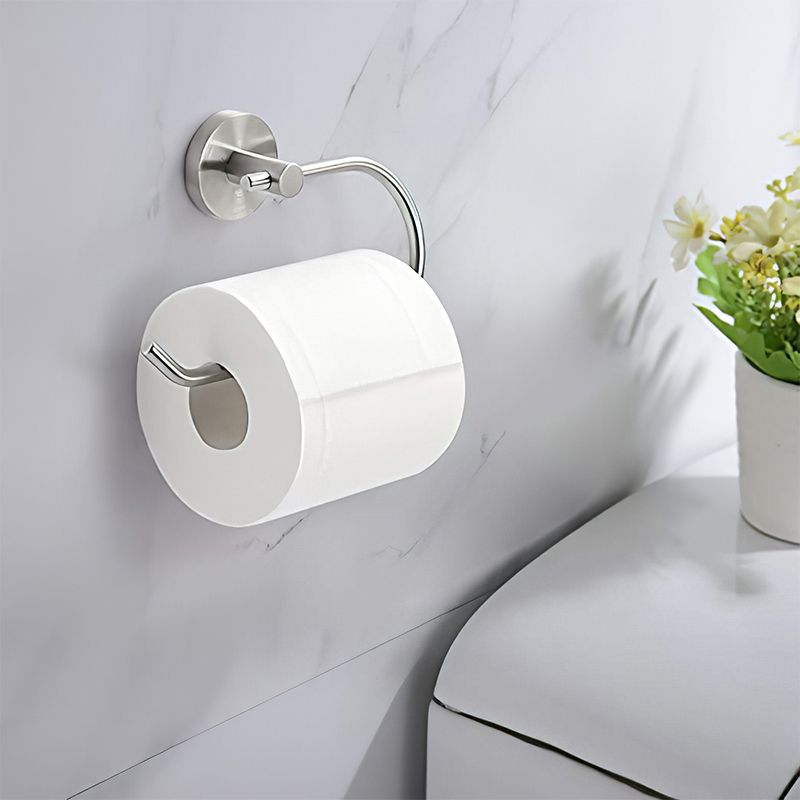 Metal Simple Bathroom Accessories as a Single Piece or in a Set in Silver