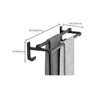 Modern Aluminum Bathroom Accessory Set Matte Black Bathroom Shelf/Towel Holder/Paper Holder