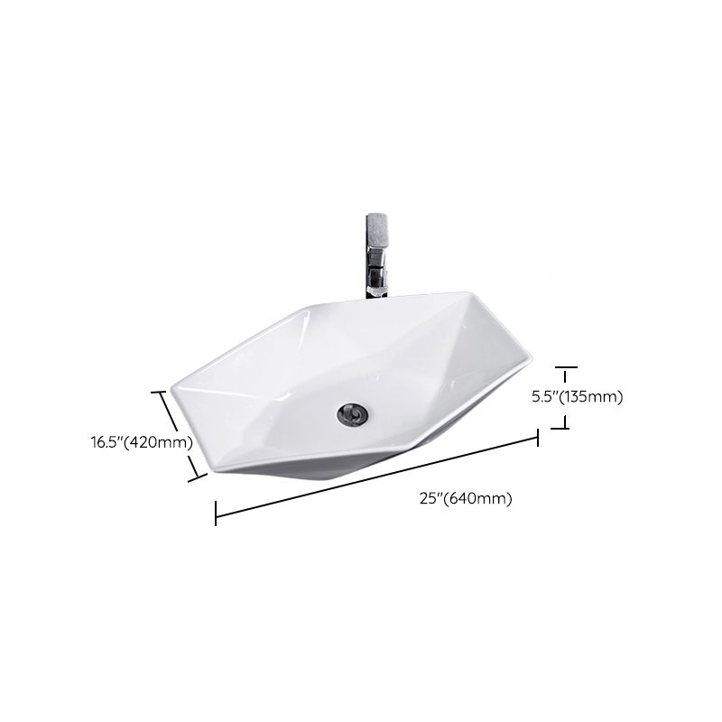 Modern Sink Solid Color Porcelain Sink