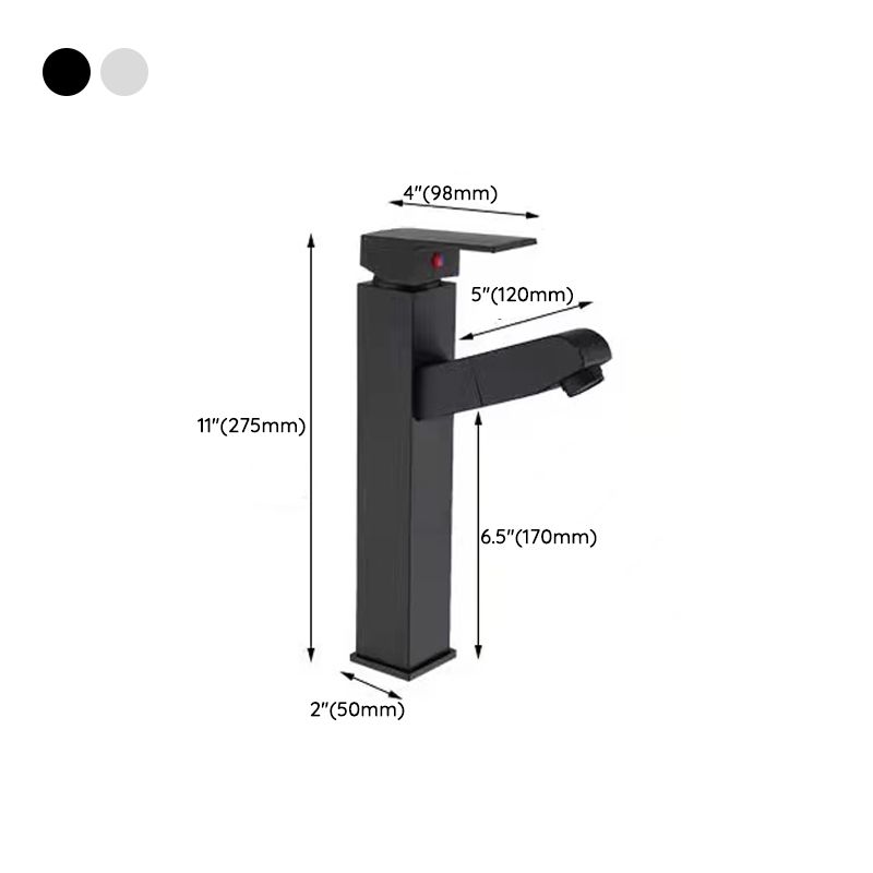 Lever handle faucet Contemporary pull-out faucet for the bathroom