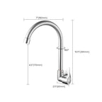 Modern Bridge Water Faucet 304 Stainless Steel Knob Handle Swivel Spout Wall Mounted Faucet