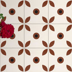 Indoor Vinyl Flooring Floral Pattern Peel and Stick Waterproof Square Vinyl Floor