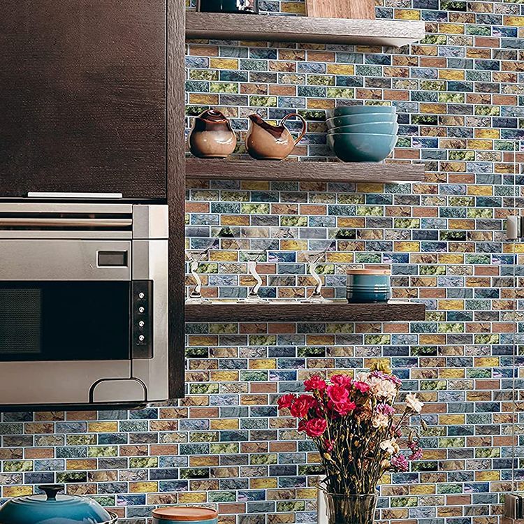 Square Peel-and-Stick Tiles Plastic Indoor Peel & Stick Subway Tile