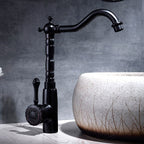 Glam Style Sink Faucet with Swivable Spout and Lever Handle