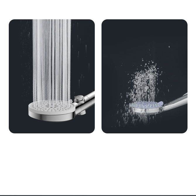 Contemporary Hand Shower Round Shower Head Combo in Silver