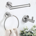 Stainless Steel Bathroom Set 3-piece Modern Style Simple Bathroom Accessories Set
