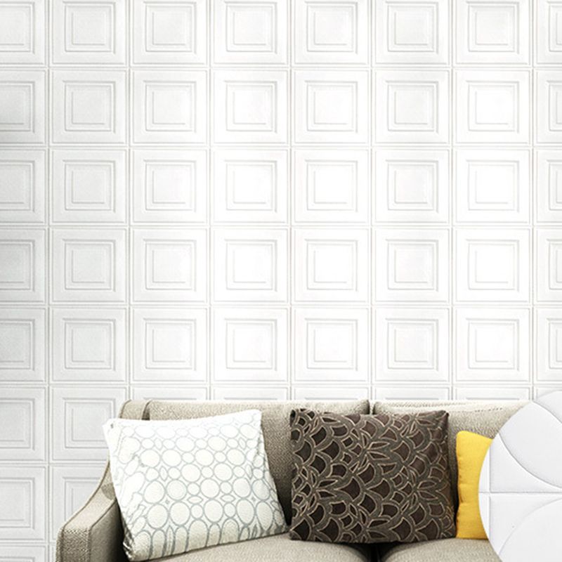 Contemporary Wall Shelves 3D Brick Bathroom Wall Panels Set of 2