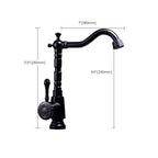 Glam Style Sink Faucet with Swivable Spout and Lever Handle