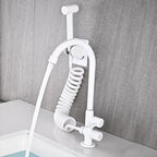 Single Cold Water Valve Uniform Color High Arc Deck Mounted Bathtub Faucet