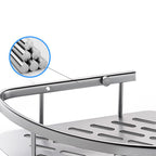 3-piece modern bathroom accessory set aluminum bathroom shelf in silver