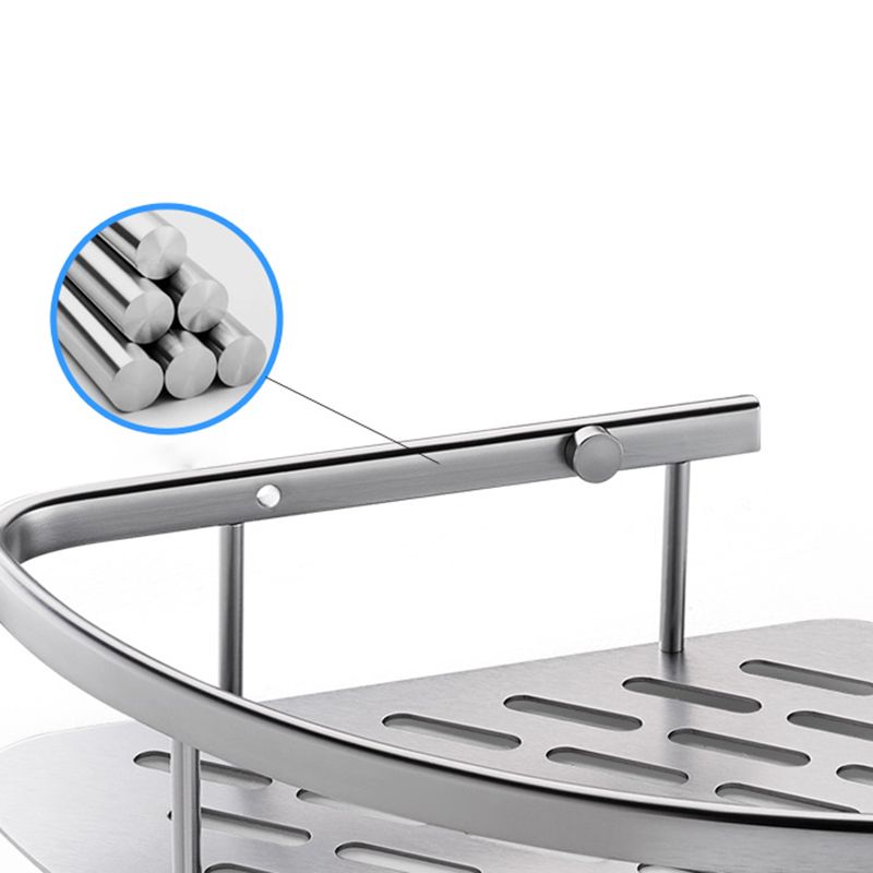 3-piece modern bathroom accessory set aluminum bathroom shelf in silver