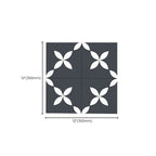 Square Indoor Vinyl Floor Peel and Stick Floral Print Waterproof Vinyl Floor