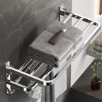Modern Polished Chrome Bathroom Accessory Set Made of Stainless Steel
