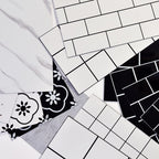 Single Tile Wallpaper Peel and Stick Wall Tile with Rectangular Shape