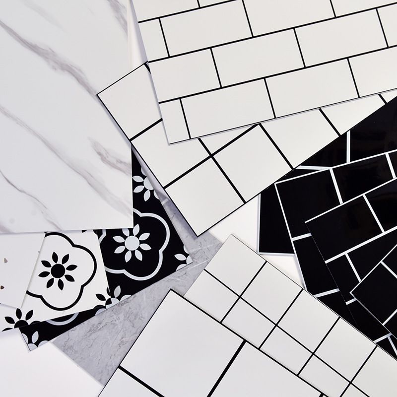Single Tile Wallpaper Peel and Stick Wall Tile with Rectangular Shape