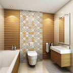 Mosaic Tile Wallpaper Contemporary Plastic Wallpaper with Square Shape