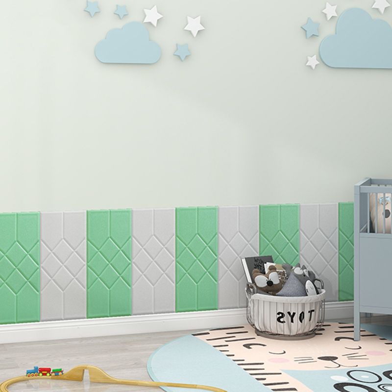 Modern PVC Cap Verflooring Smooth Wall Interior 3D Living Room Board Set of 2