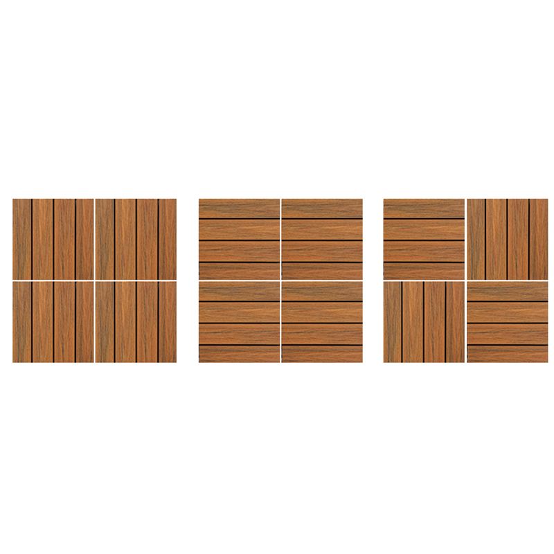Square PVC Deck/Patio Floor Tiles Interlocking Installation Outdoor Patio Tiles