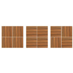 Square PVC Deck/Patio Floor Tiles Interlocking Installation Outdoor Patio Tiles