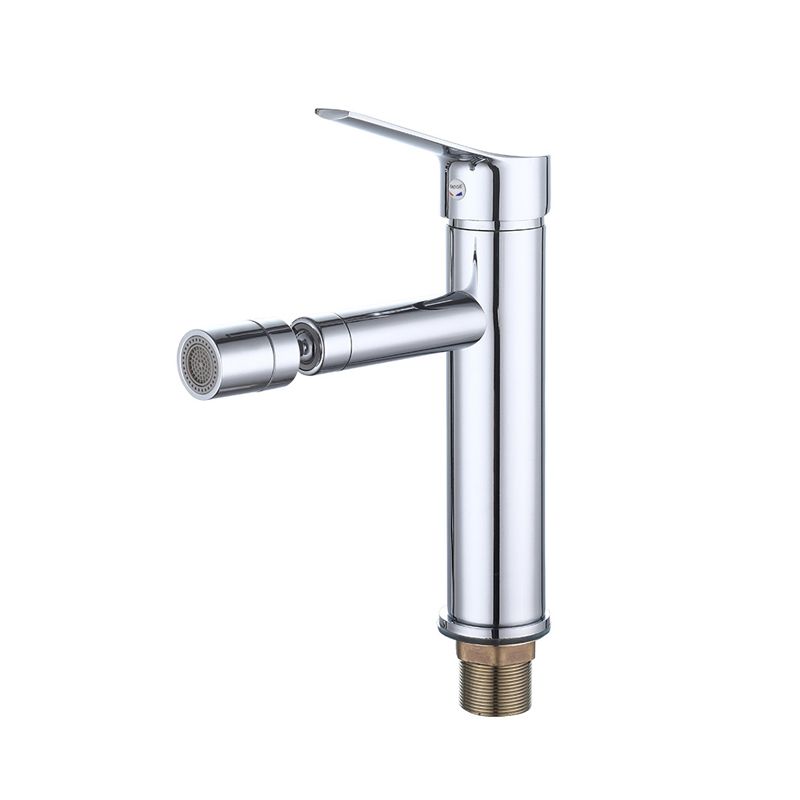 Modern Sink Faucet Copper Lever Handle Low Arc Pull Out Sink Faucet