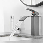 Modern Bathtub Faucet Waterfall Spout Lever Handle Brass Sink Faucet