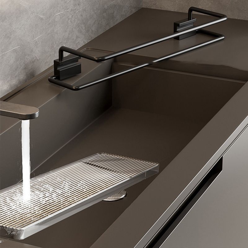 Mattes Black Bathroom Hardware Set Metal & Acrylic Bathroom Shelf/Towel Holder/Bathrobe Hook