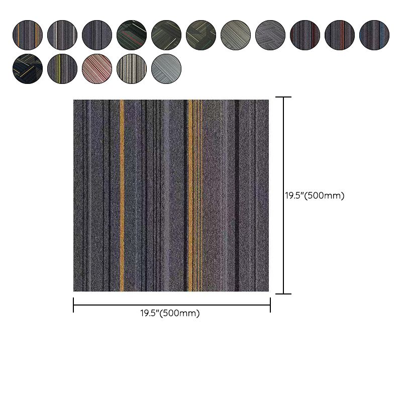Dark Color Level Loop Carpet Tile Non-Slip Self-Adhesive Indoor Office Carpet Tiles