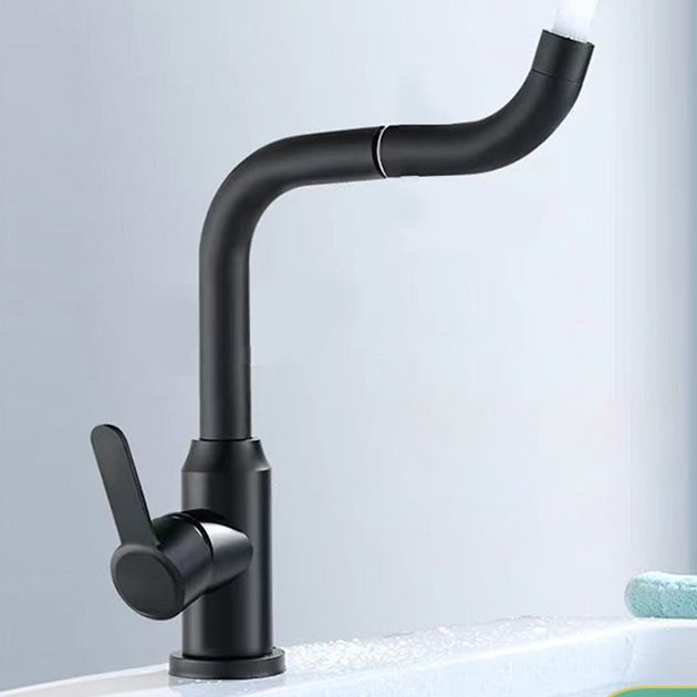 Modern sink faucet bathroom faucet brass lever swivel spout sink faucet