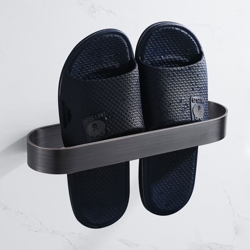 2-piece modern bathroom hardware set in gold/black, towel holder