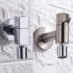 Contemporary Wall Mounted Bathroom Faucet Knob Handle Solid Brass Round Faucet