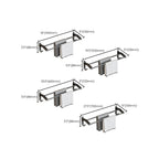 Contemporary Bathroom Accessory Set Matte Black Bathroom Set with Bathrobe Hooks/Towel Bar