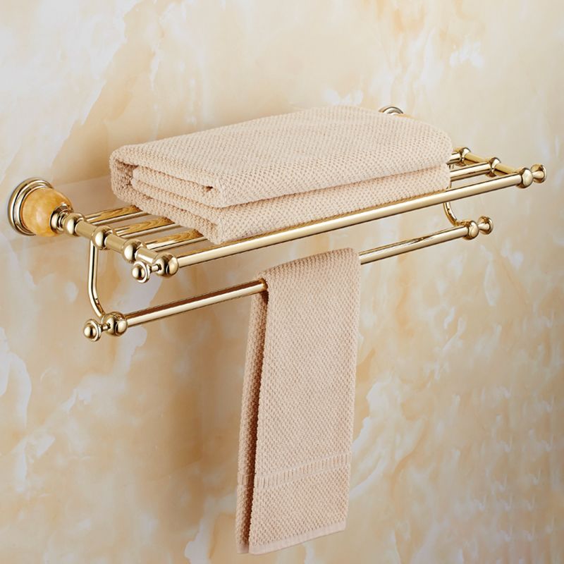 Contemporary brushed brass bathroom accessories as a single piece or as a set
