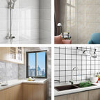 Stain Resistant Peel & Stick Tile Marble Effect Single Tile for Kitchen Backsplash