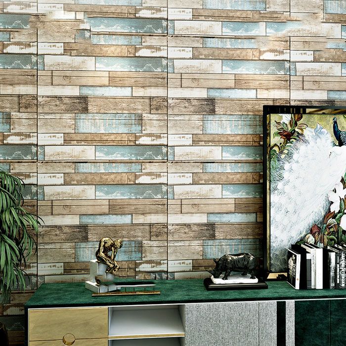 Farmhouse Wall Plank 3D Brick Bedroom and Living Room Wall Panel Set of 10