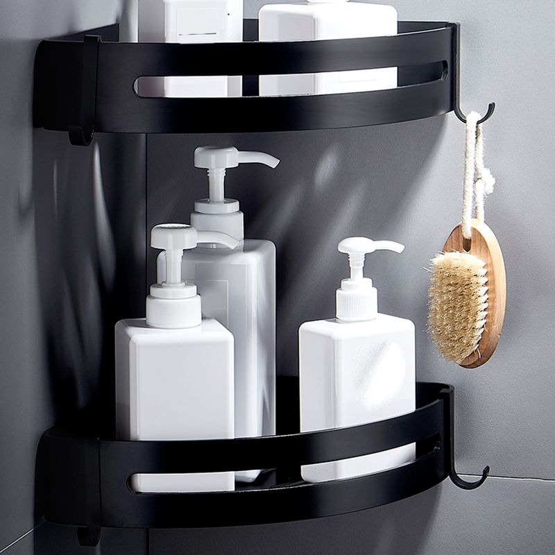 Black Bathroom Set Modern 1/2/3 - Piece Anti-Rust Bathroom Rack